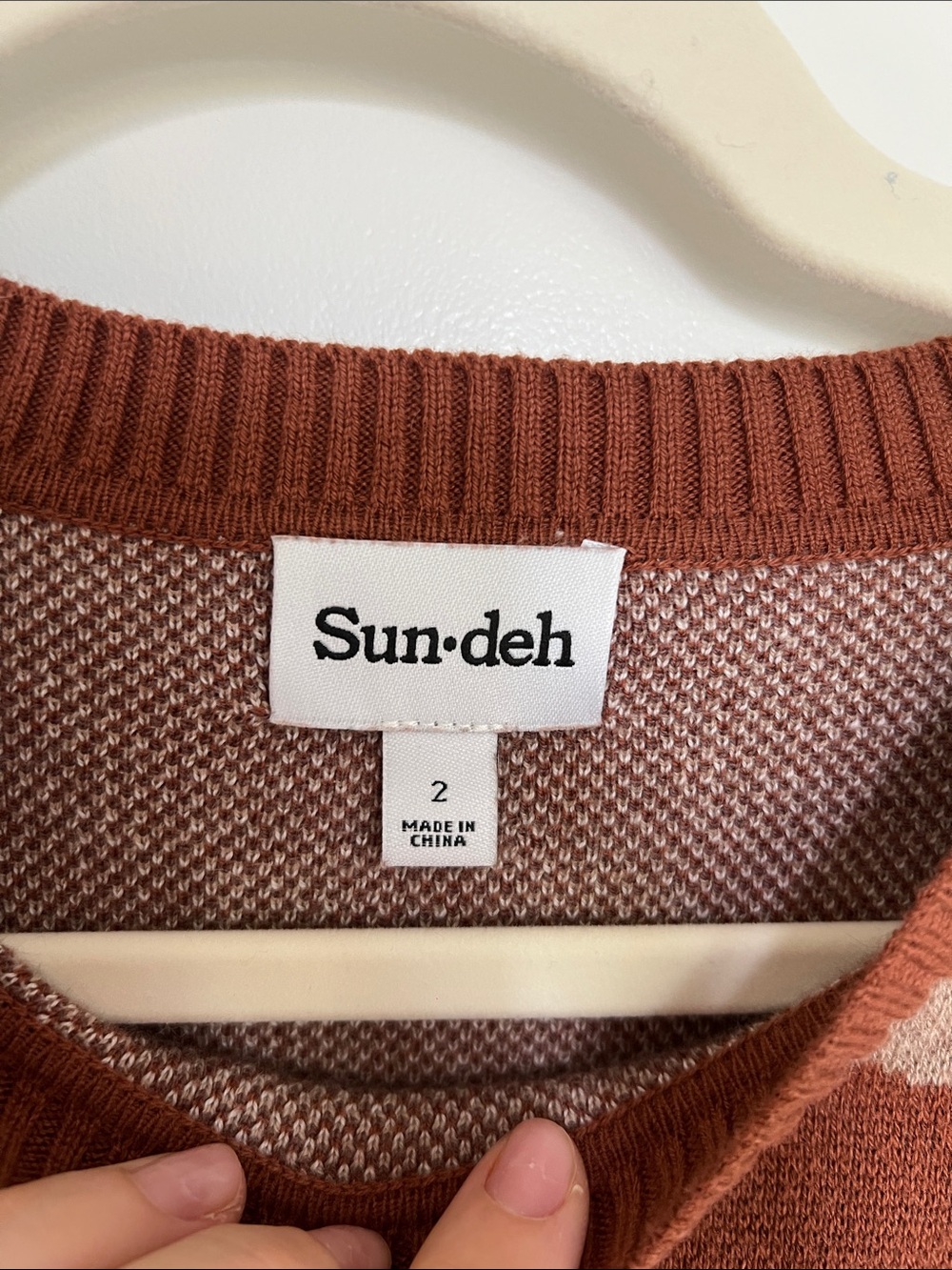 Sunday Best Rust Floral-Chain Crewneck Sweater - Picture 2 of 4